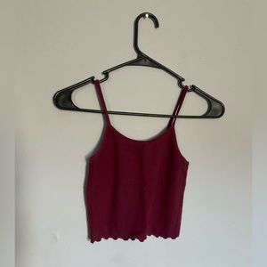 Arizona cropped maroon top